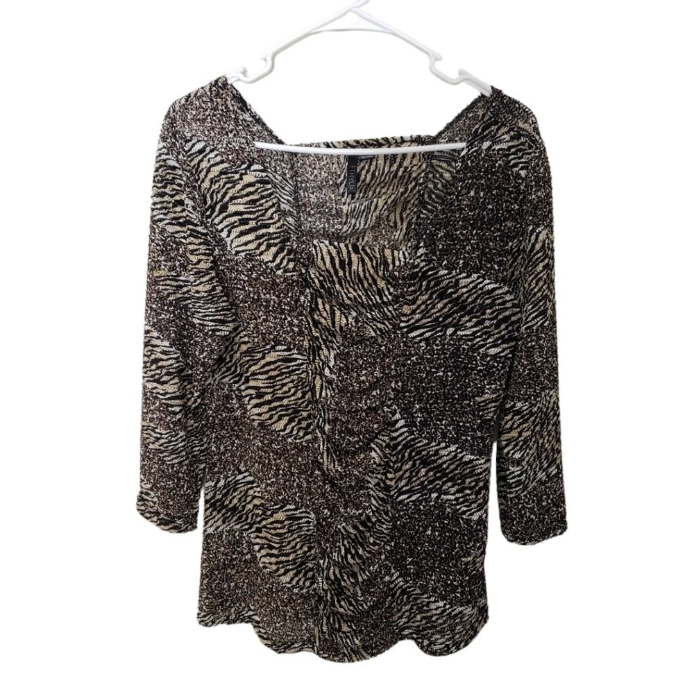CT197a Ladies Ethyl Long-sleeve Animal Print Blouse M